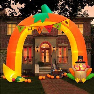 10FT Giant Thanksgiving Inflatables Archway Outdoor Decorations